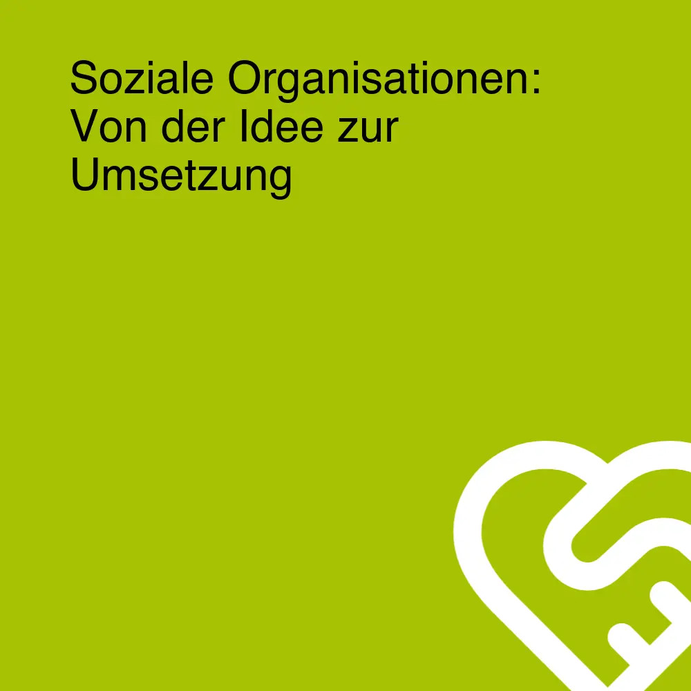 Soziale Organisationen: Von der Idee zur Umsetzung