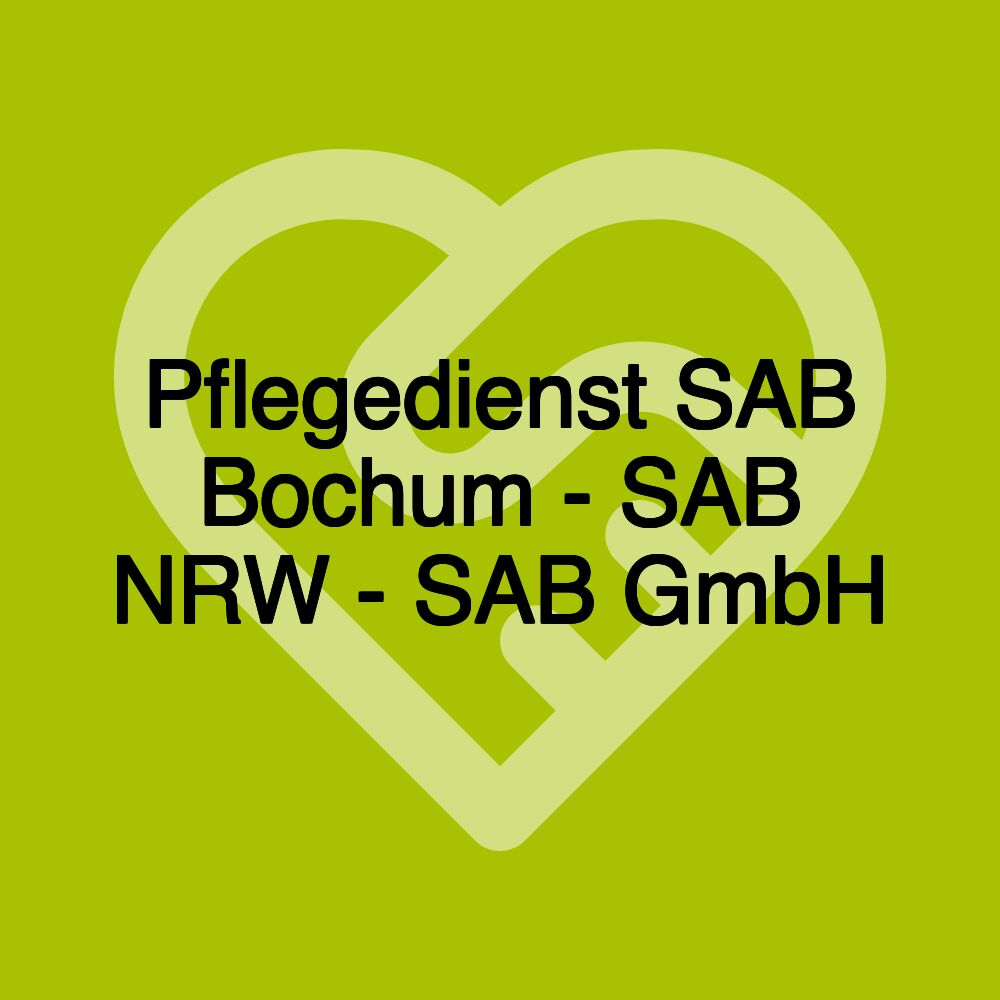 Pflegedienst SAB Bochum - SAB NRW - SAB GmbH