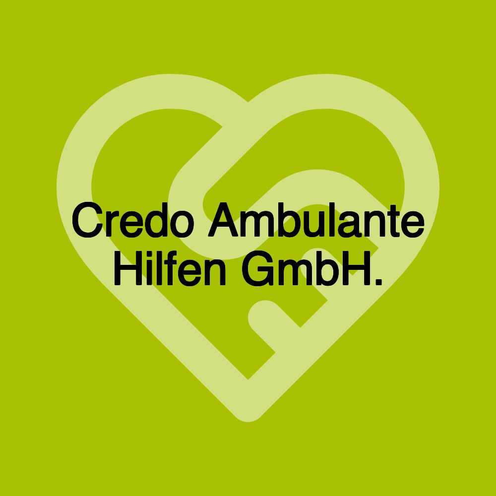 Credo Ambulante Hilfen GmbH.