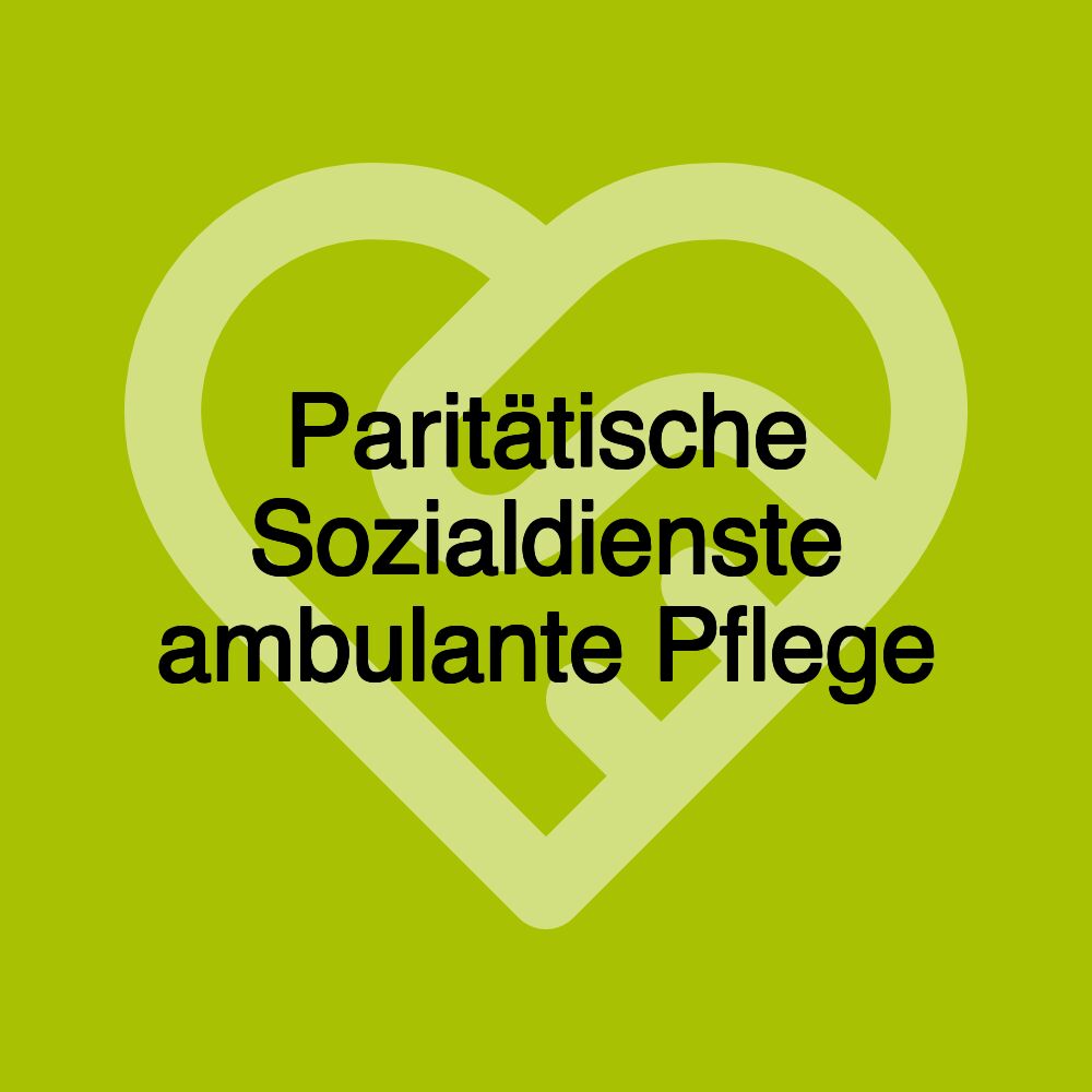 Paritätische Sozialdienste ambulante Pflege