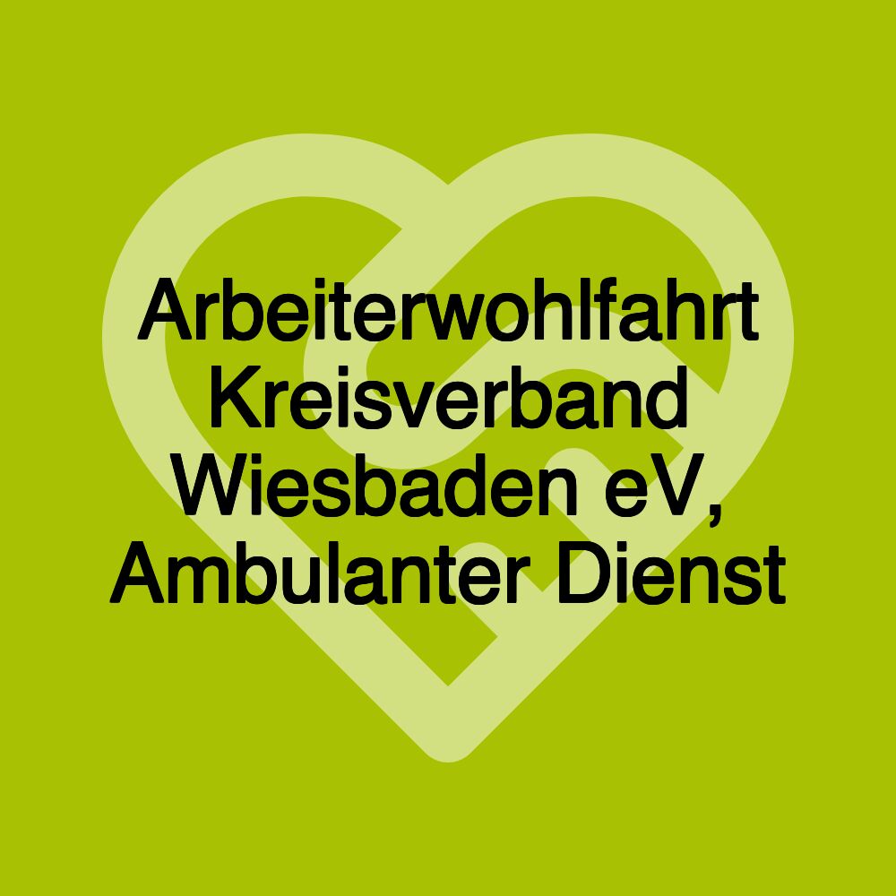 Arbeiterwohlfahrt Kreisverband Wiesbaden eV, Ambulanter Dienst