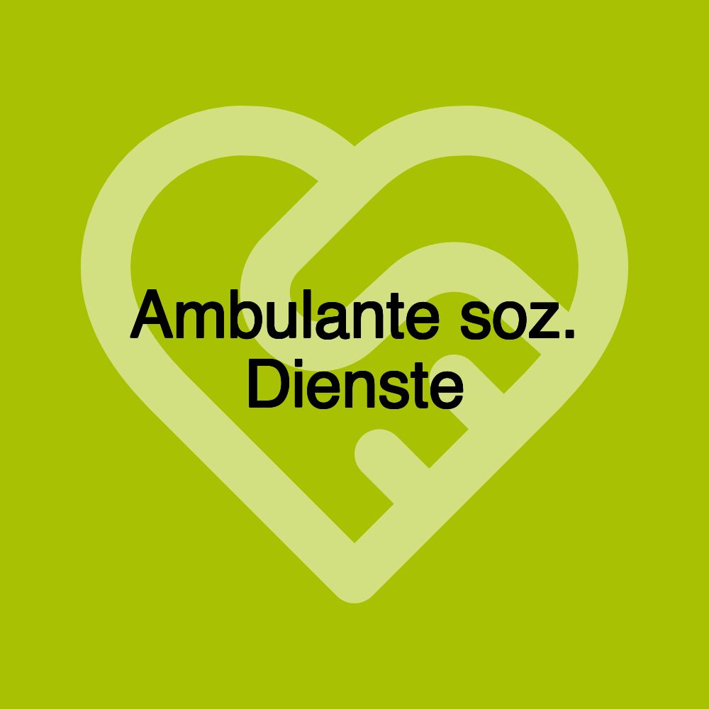 Ambulante soz. Dienste