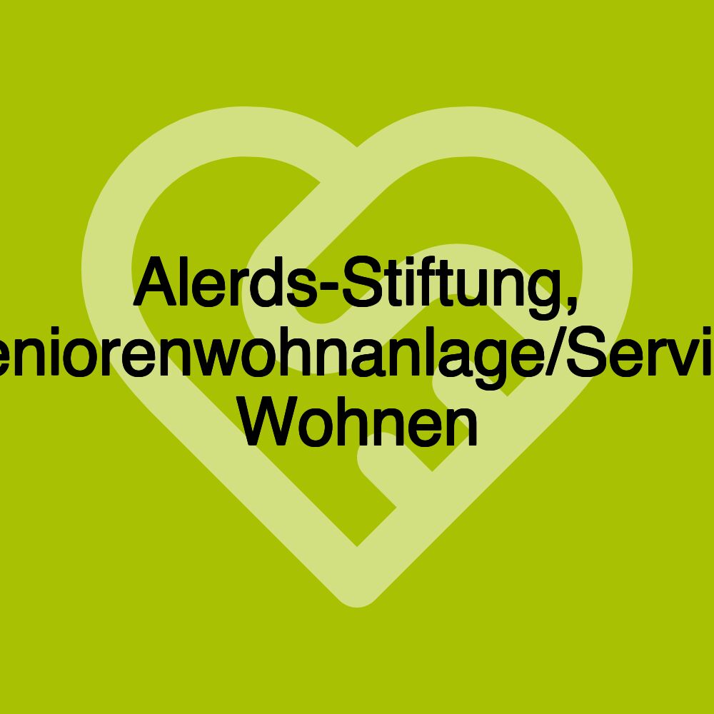 Alerds-Stiftung, Seniorenwohnanlage/Service Wohnen