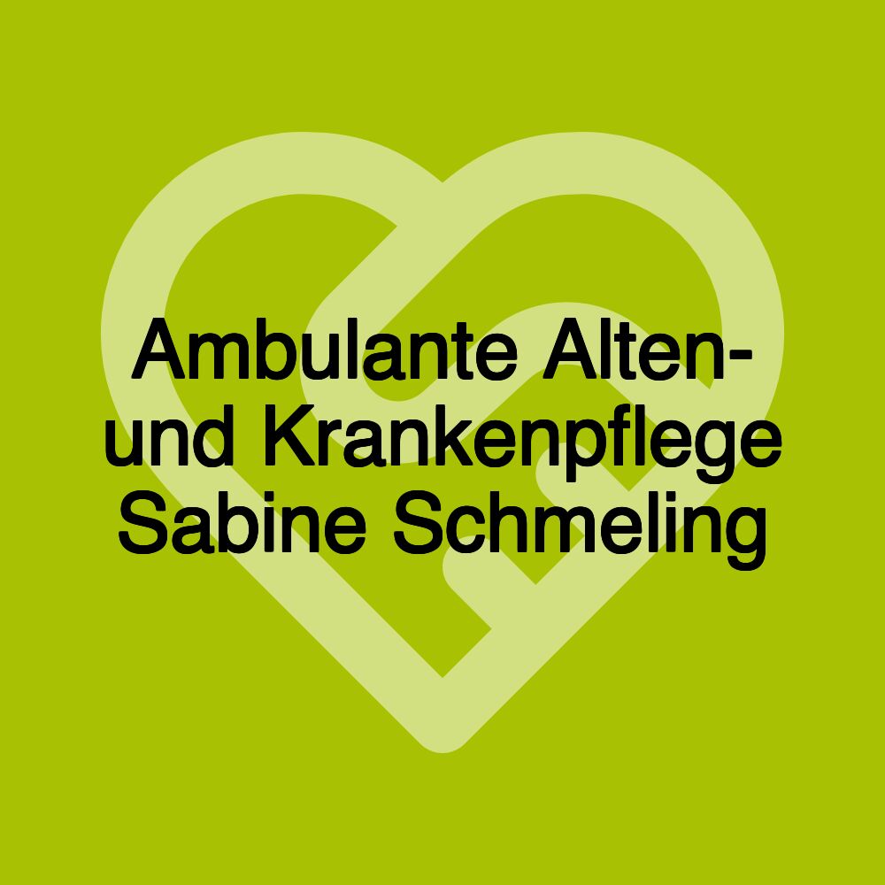 Ambulante Alten- und Krankenpflege Sabine Schmeling