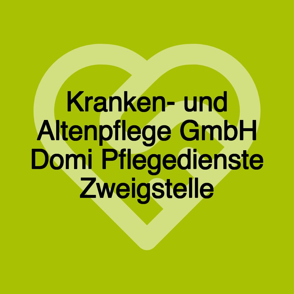 Kranken- und Altenpflege GmbH Domi Pflegedienste Zweigstelle