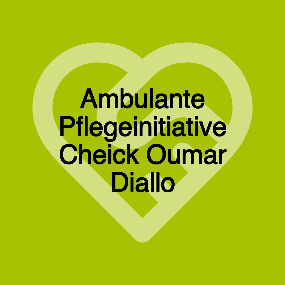 Ambulante Pflegeinitiative Cheick Oumar Diallo