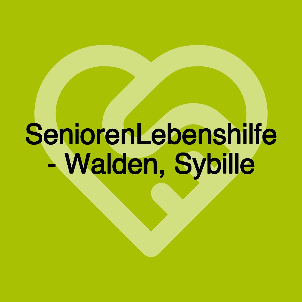 SeniorenLebenshilfe - Walden, Sybille