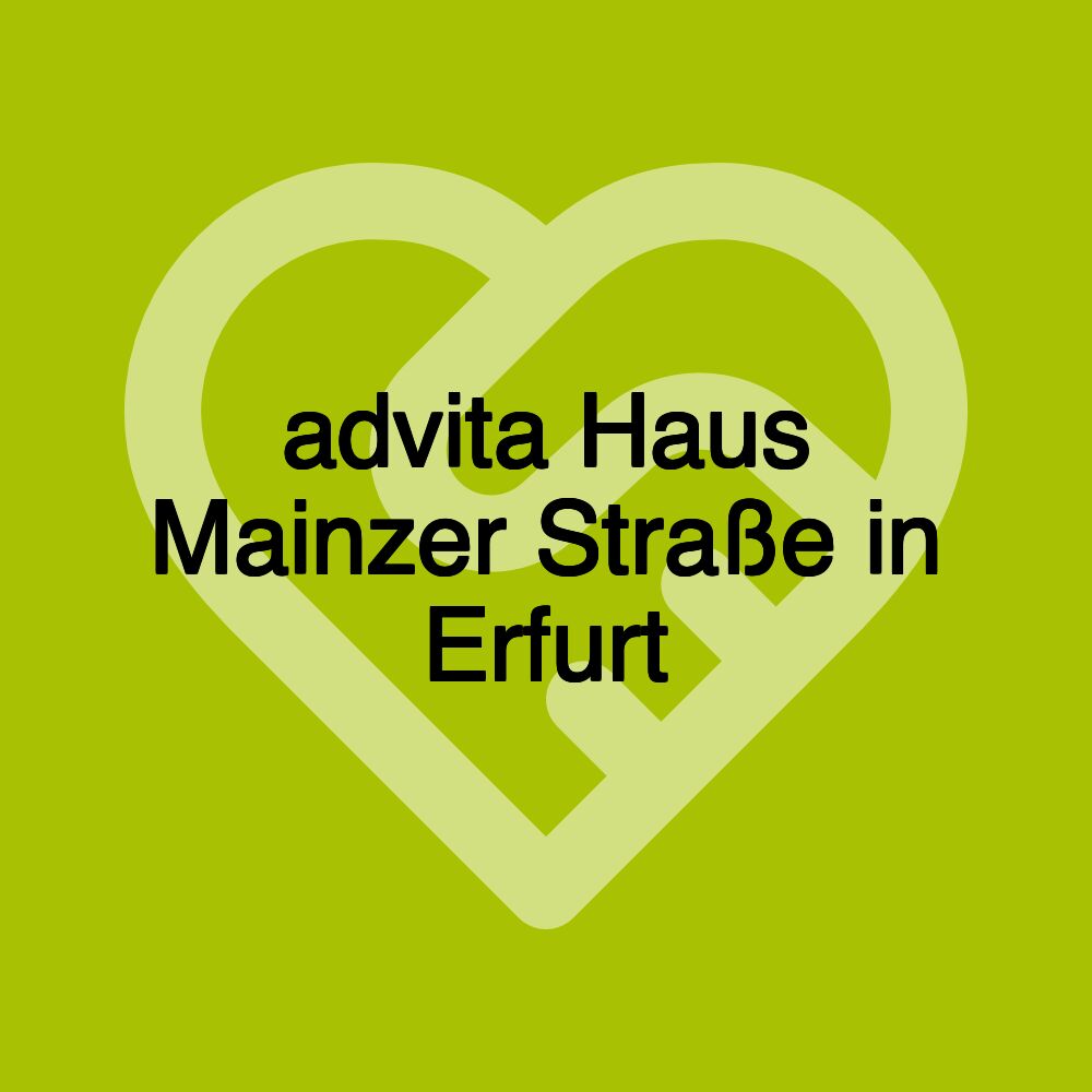 advita Haus Mainzer Straße in Erfurt