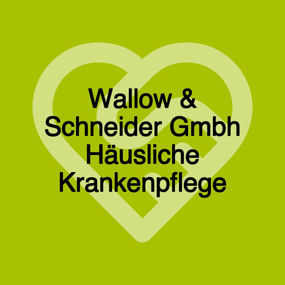 Wallow & Schneider Gmbh Häusliche Krankenpflege