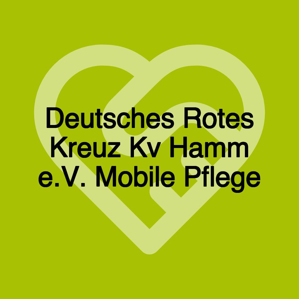 Deutsches Rotes Kreuz Kv Hamm e.V. Mobile Pflege