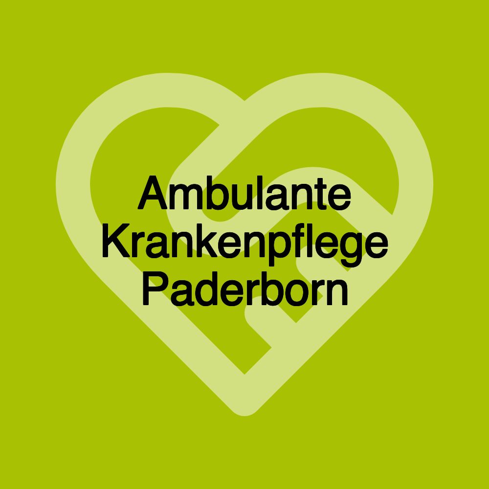 Ambulante Krankenpflege Paderborn