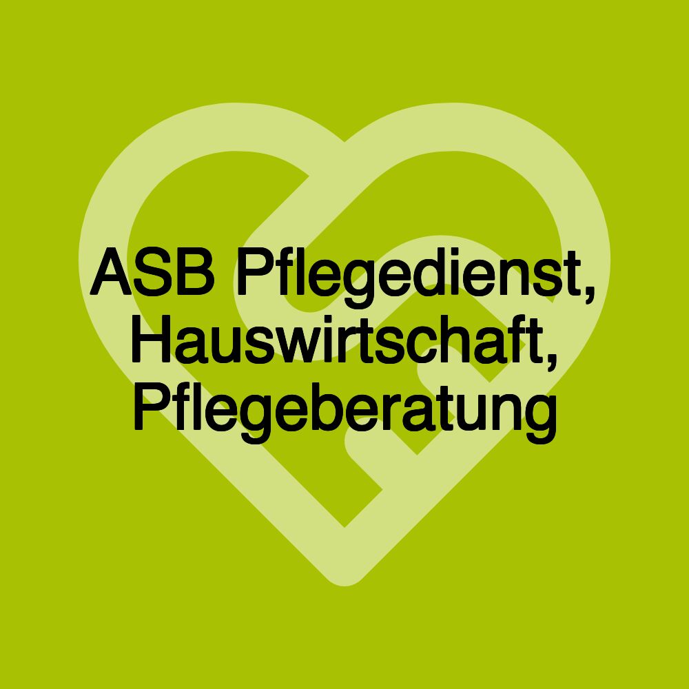 ASB Pflegedienst, Hauswirtschaft, Pflegeberatung