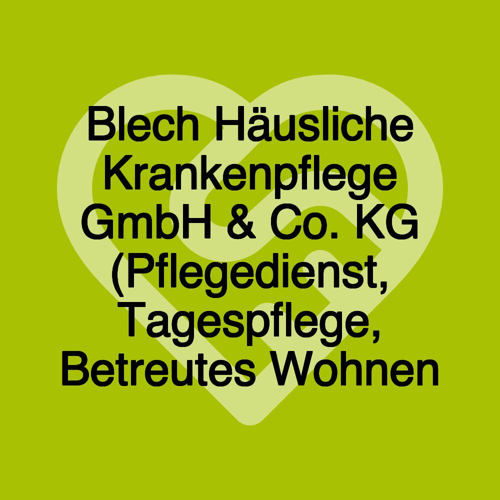 Blech Häusliche Krankenpflege GmbH & Co. KG (Pflegedienst, Tagespflege, Betreutes Wohnen