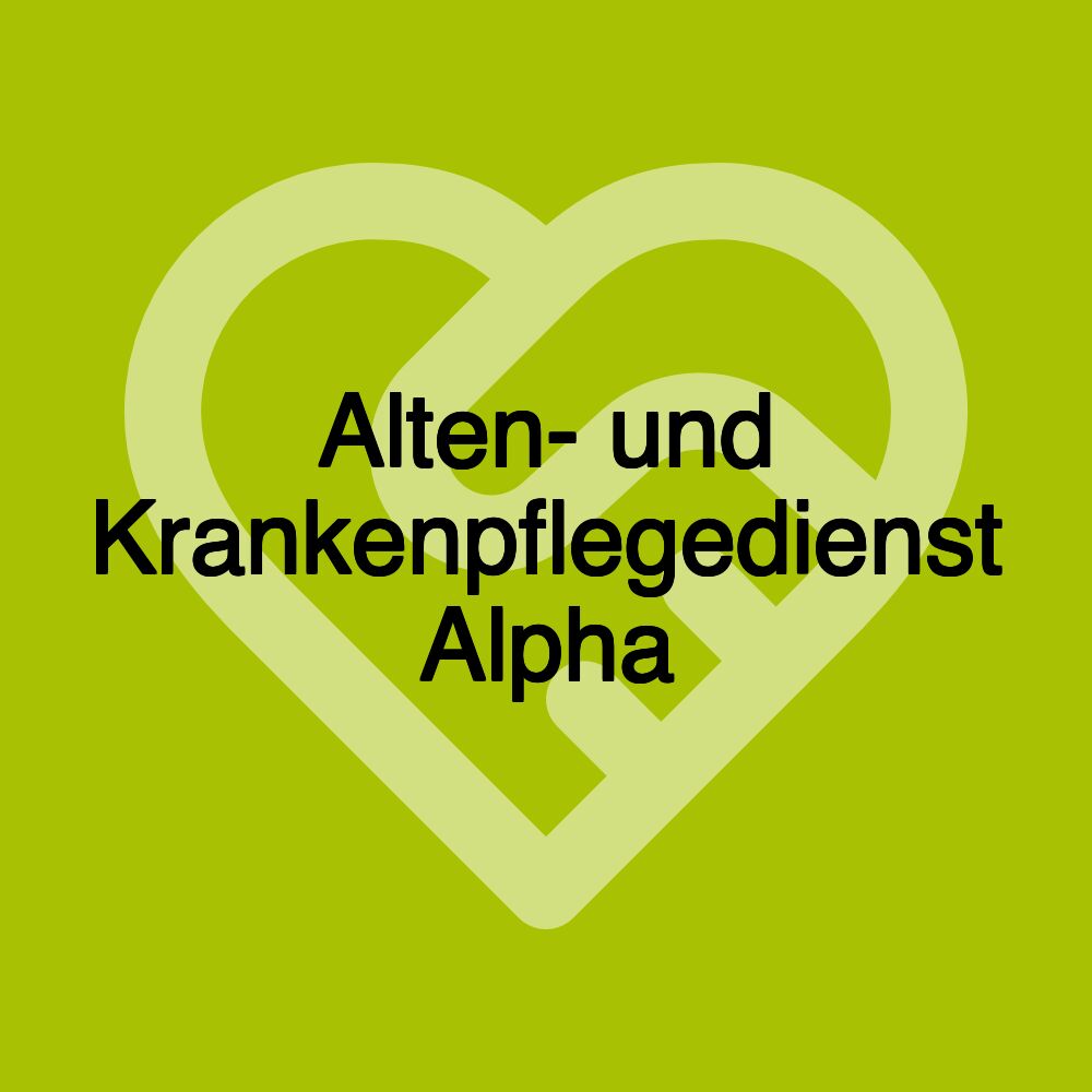 Alten- und Krankenpflegedienst Alpha