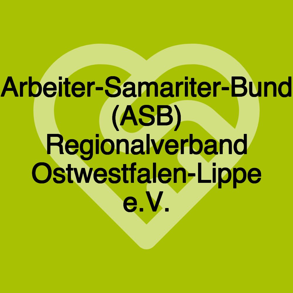 Arbeiter-Samariter-Bund (ASB) Regionalverband Ostwestfalen-Lippe e.V.