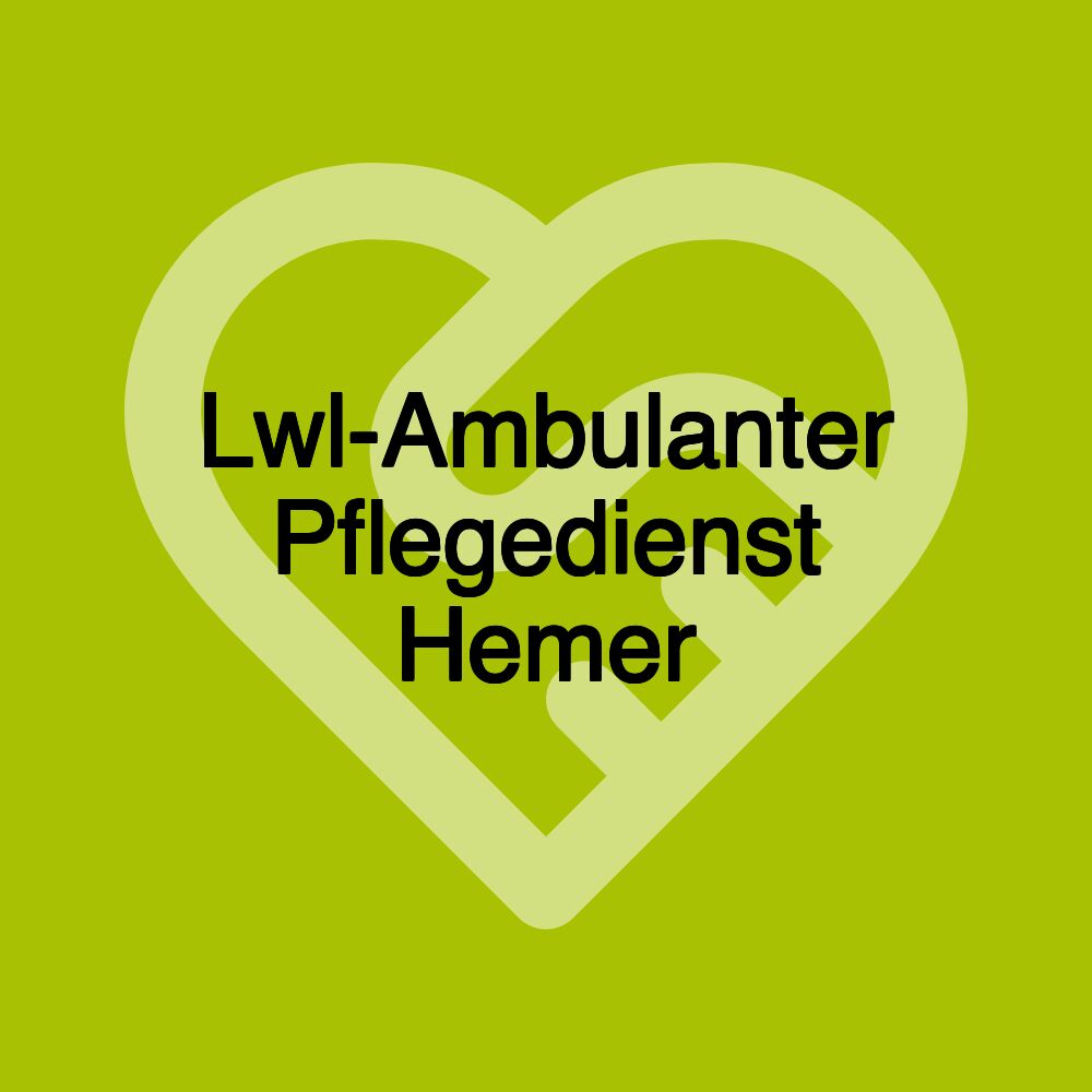 Lwl-Ambulanter Pflegedienst Hemer