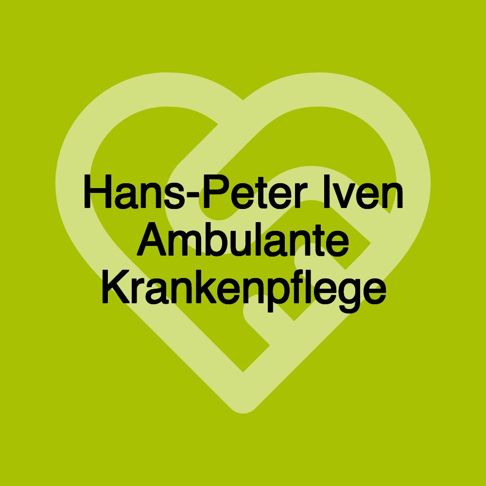 Hans-Peter Iven Ambulante Krankenpflege