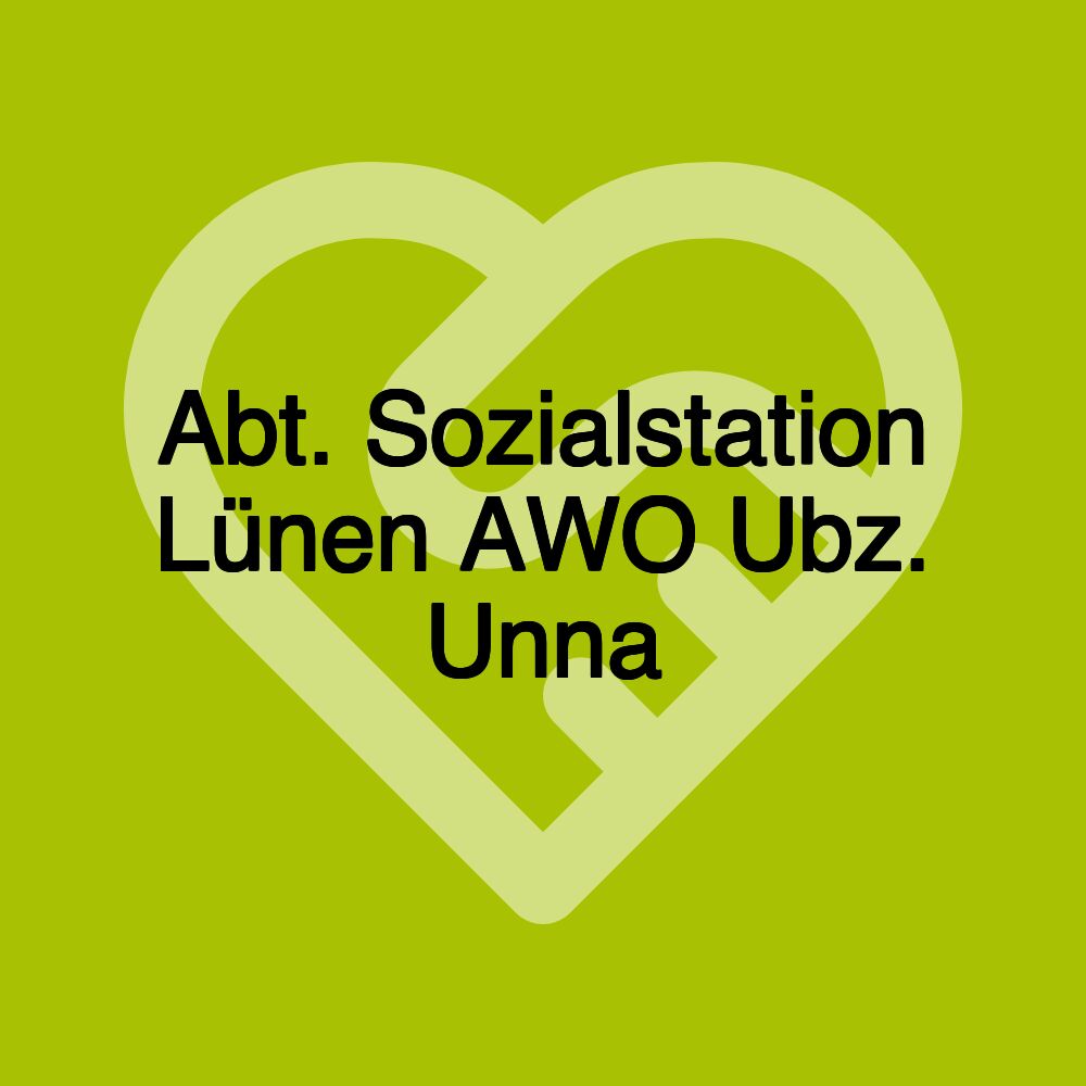 Abt. Sozialstation Lünen AWO Ubz. Unna