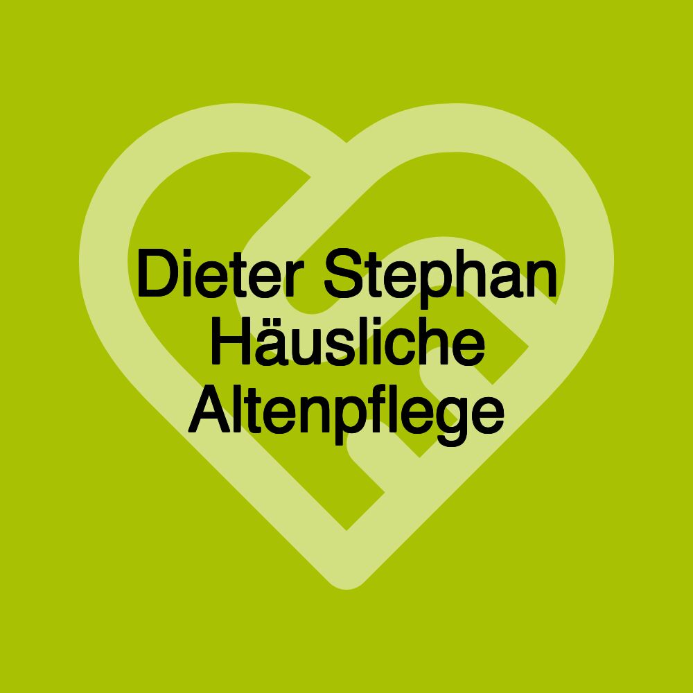 Dieter Stephan Häusliche Altenpflege