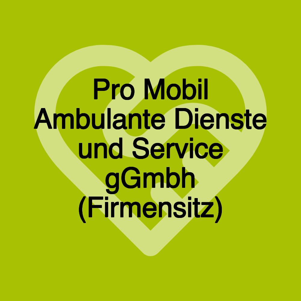 Pro Mobil Ambulante Dienste und Service gGmbh (Firmensitz)