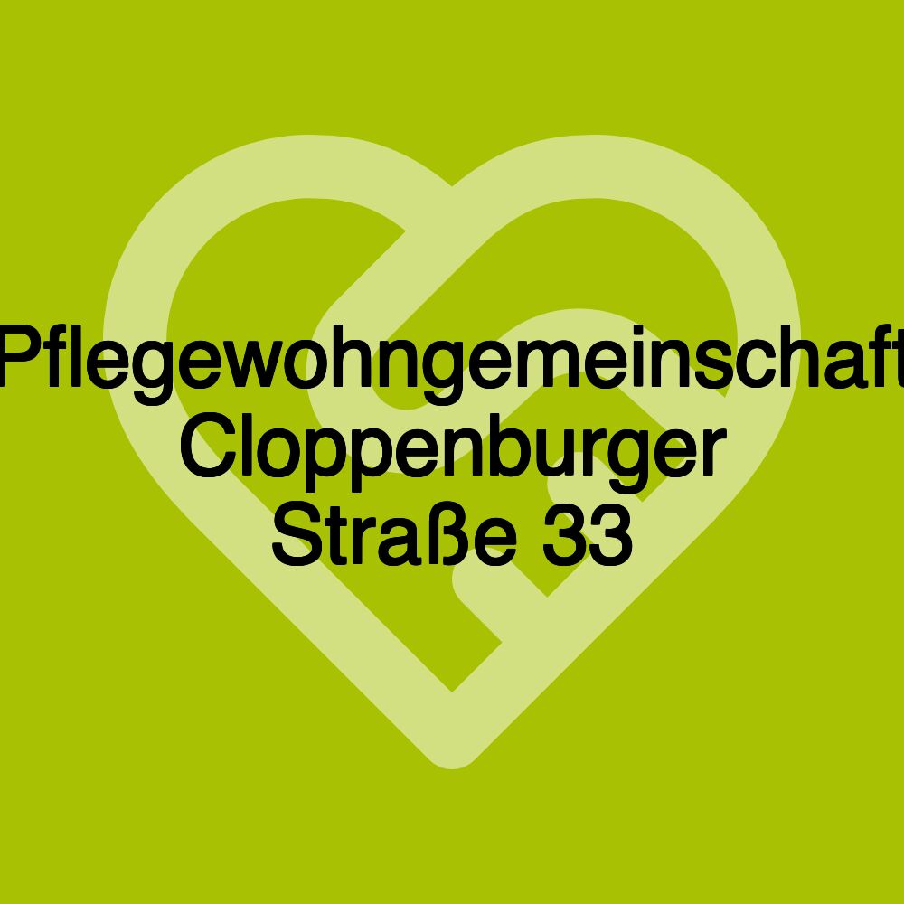 Pflegewohngemeinschaft Cloppenburger Straße 33