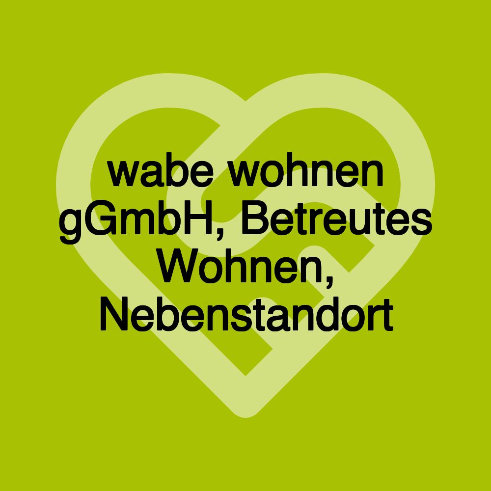 wabe wohnen gGmbH, Betreutes Wohnen, Nebenstandort