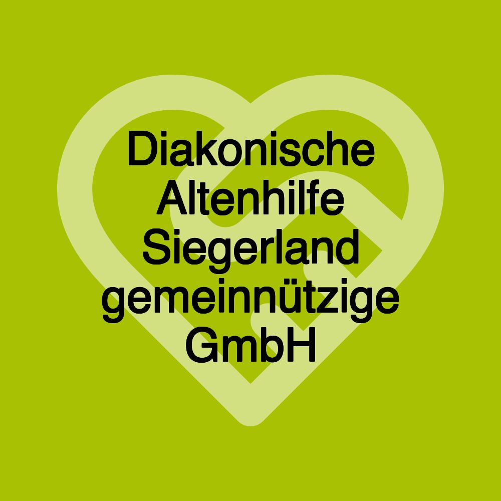 Diakonische Altenhilfe Siegerland gemeinnützige GmbH