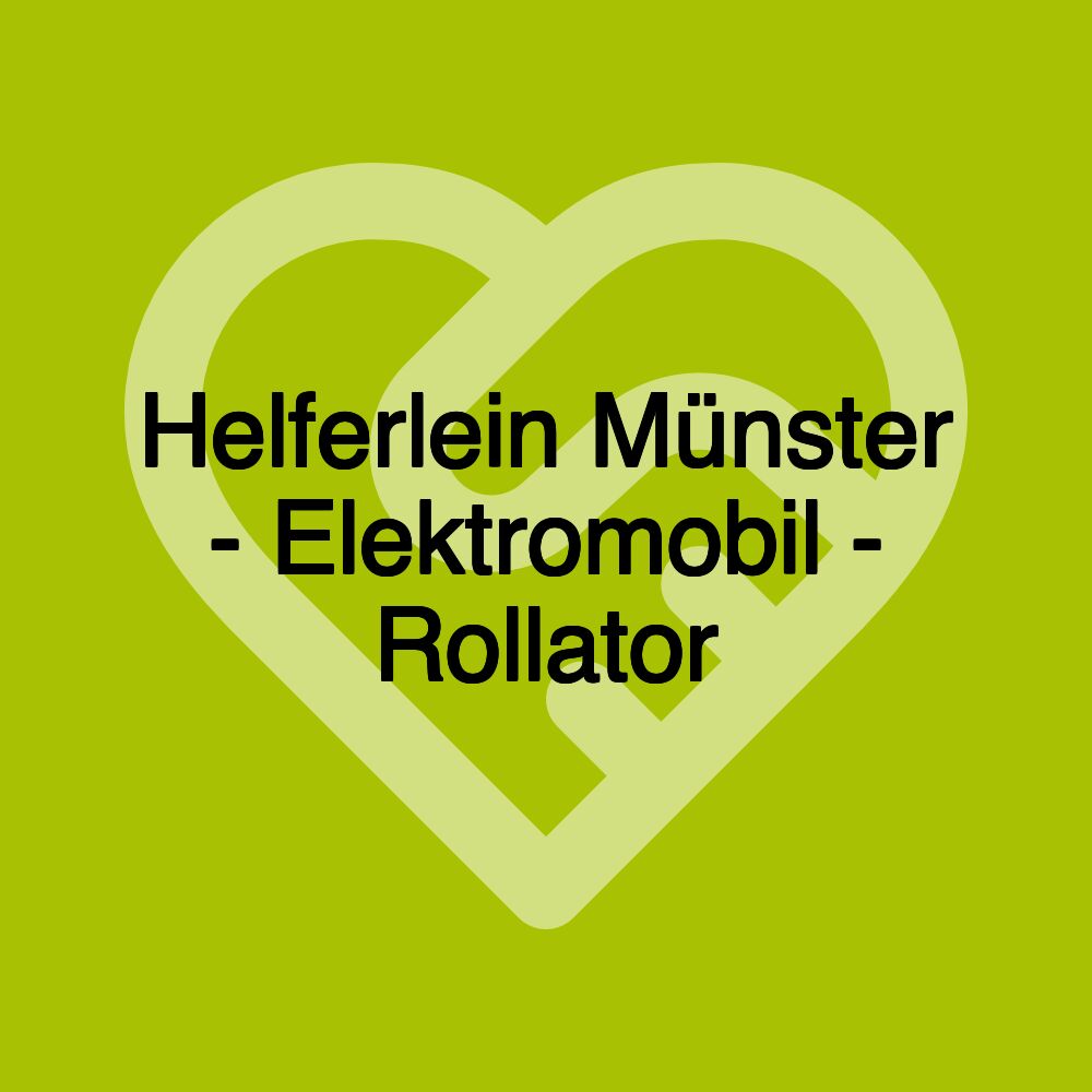 Helferlein Münster - Elektromobil - Rollator