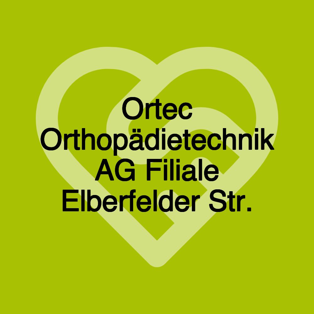 Ortec Orthopädietechnik AG Filiale Elberfelder Str.