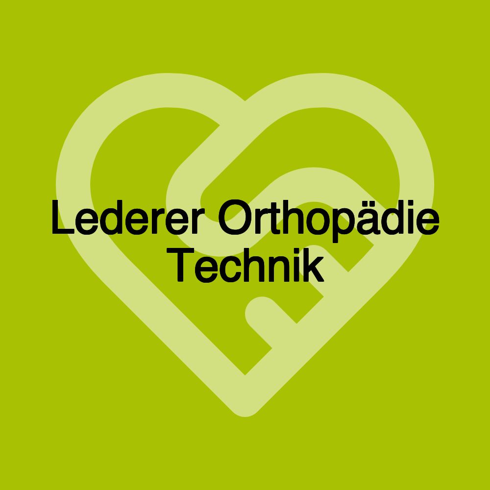 Lederer Orthopädie Technik