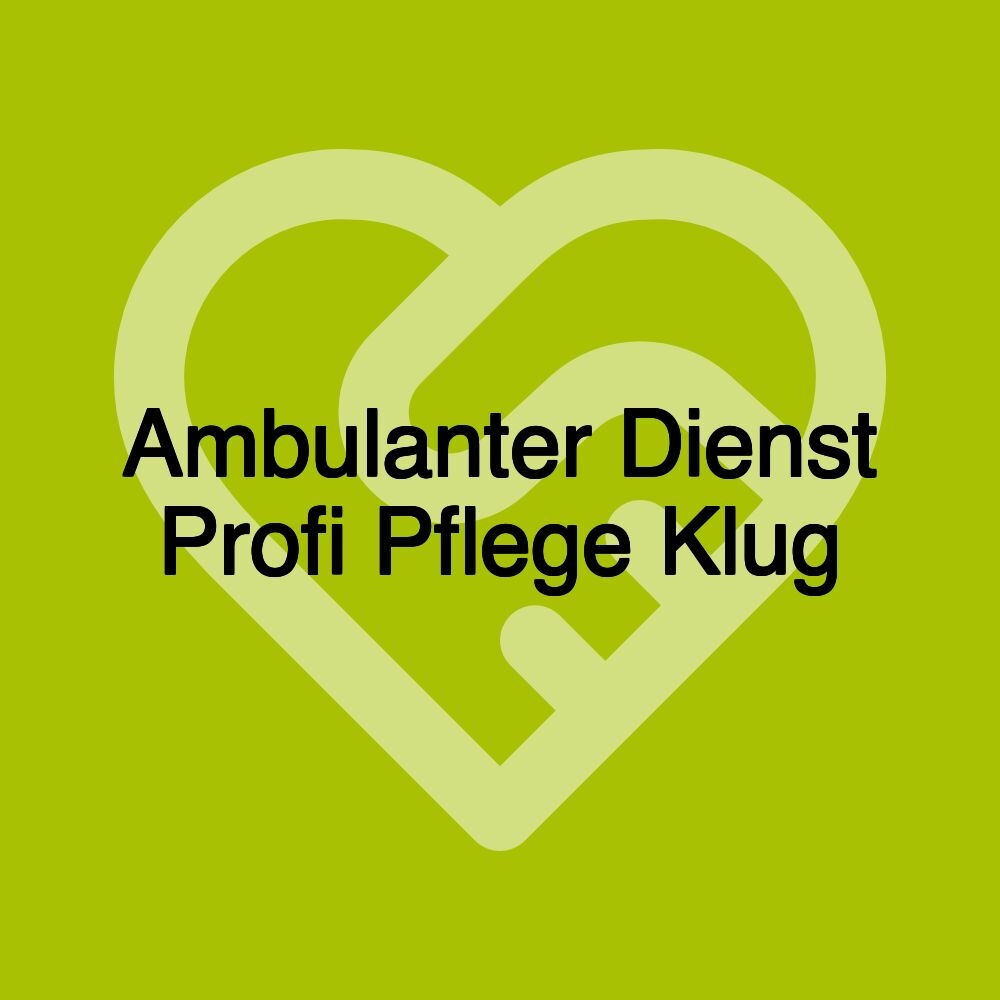 Ambulanter Dienst Profi Pflege Klug