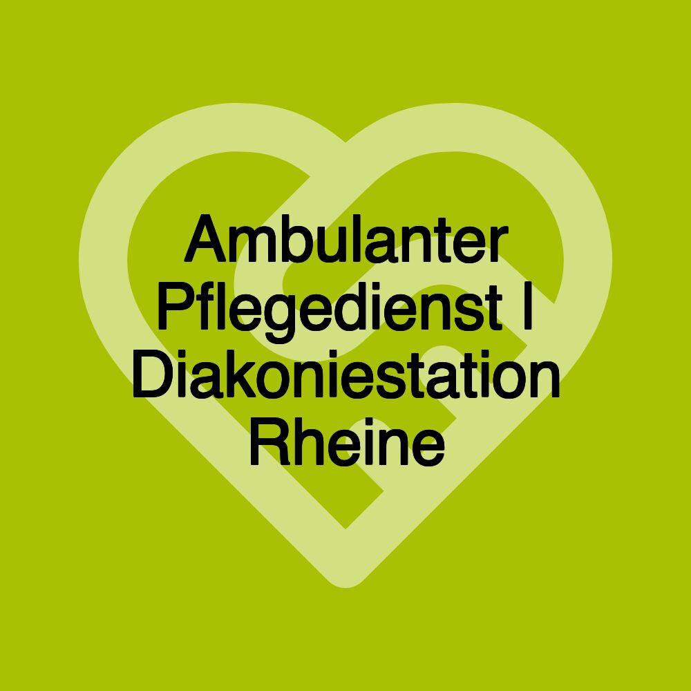 Ambulanter Pflegedienst | Diakoniestation Rheine