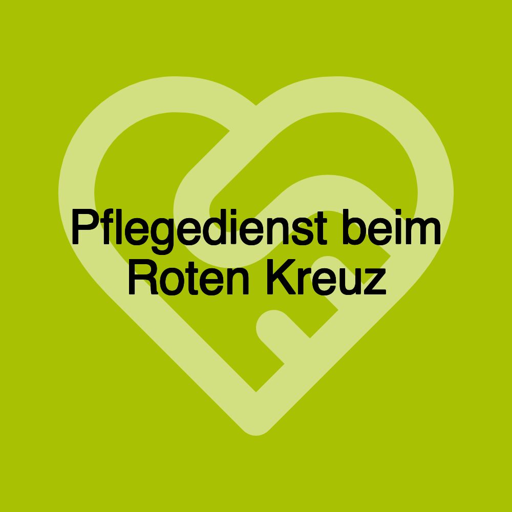 Pflegedienst beim Roten Kreuz