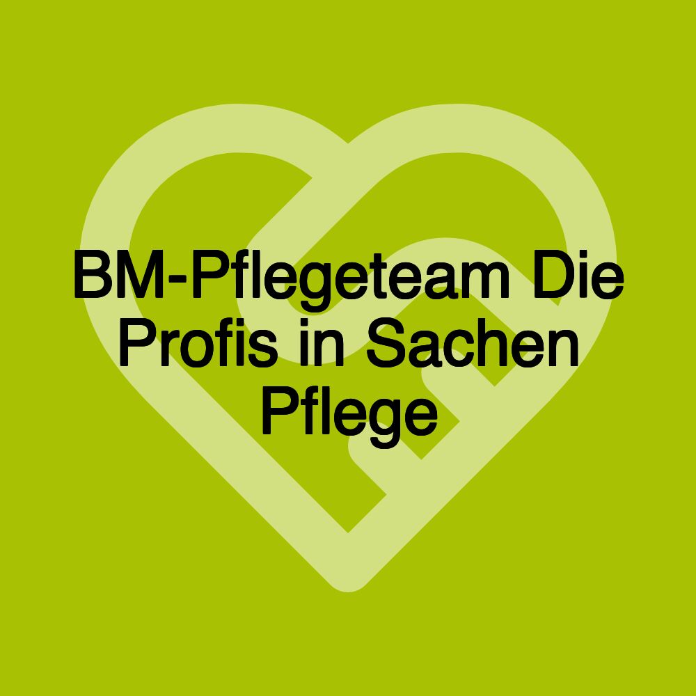 BM-Pflegeteam Die Profis in Sachen Pflege