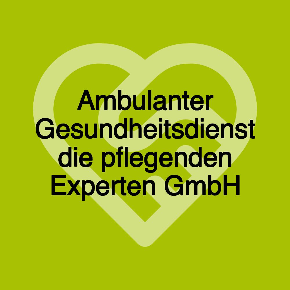 Ambulanter Gesundheitsdienst die pflegenden Experten GmbH