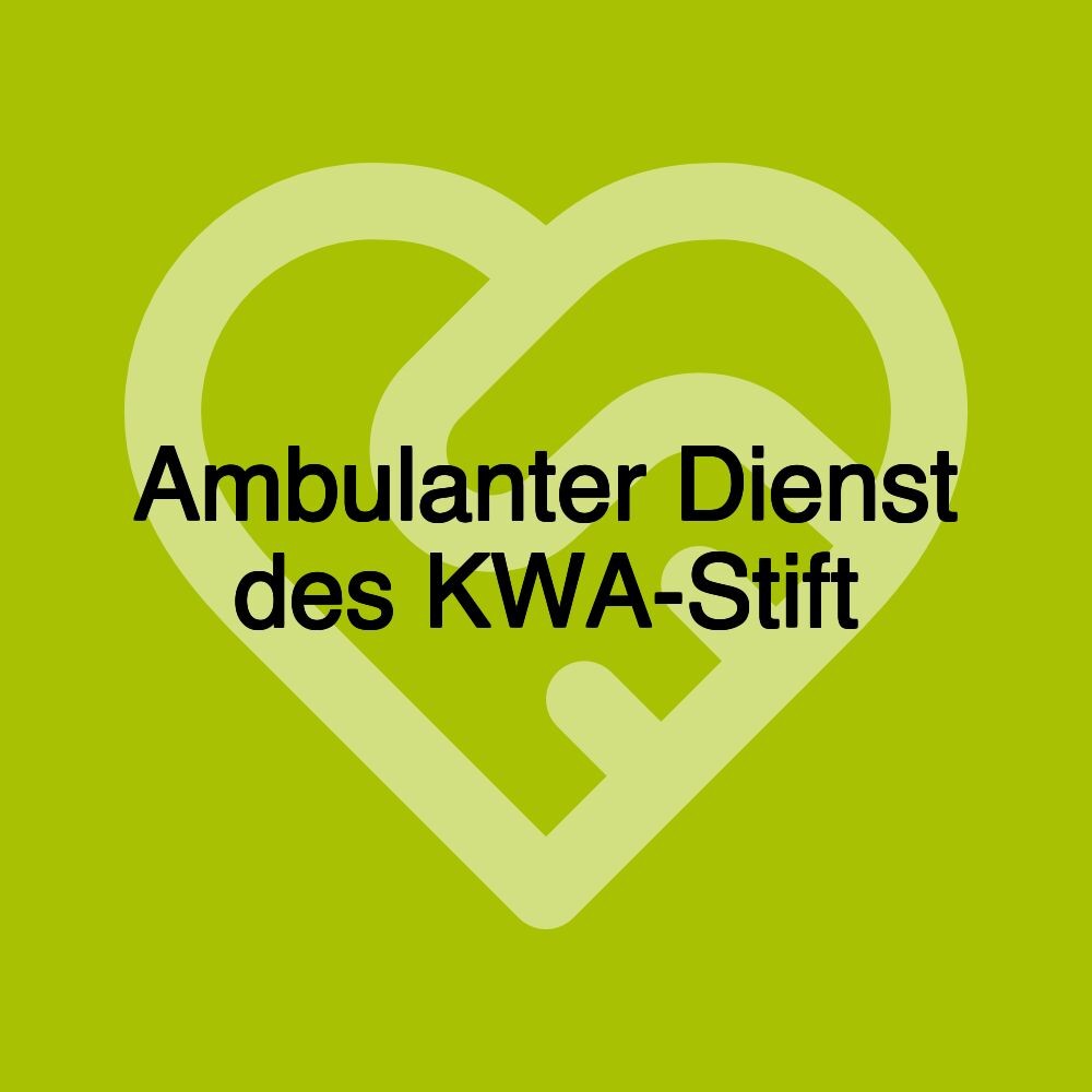 Ambulanter Dienst des KWA-Stift