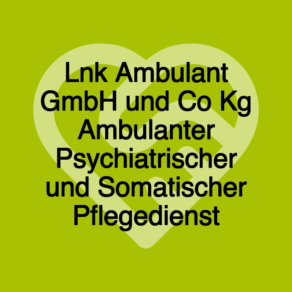 Lnk Ambulant GmbH und Co Kg Ambulanter Psychiatrischer und Somatischer Pflegedienst