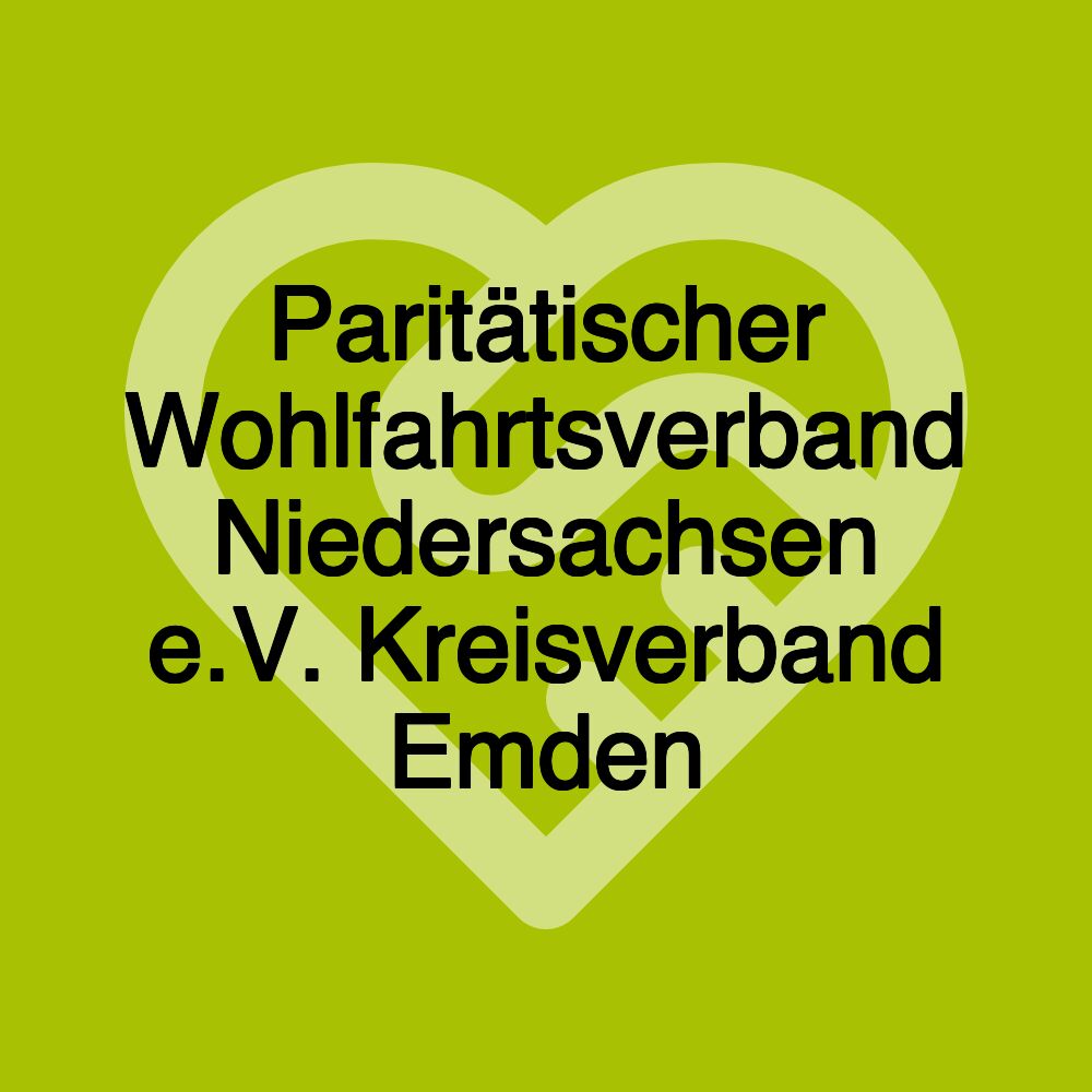 Paritätischer Wohlfahrtsverband Niedersachsen e.V. Kreisverband Emden