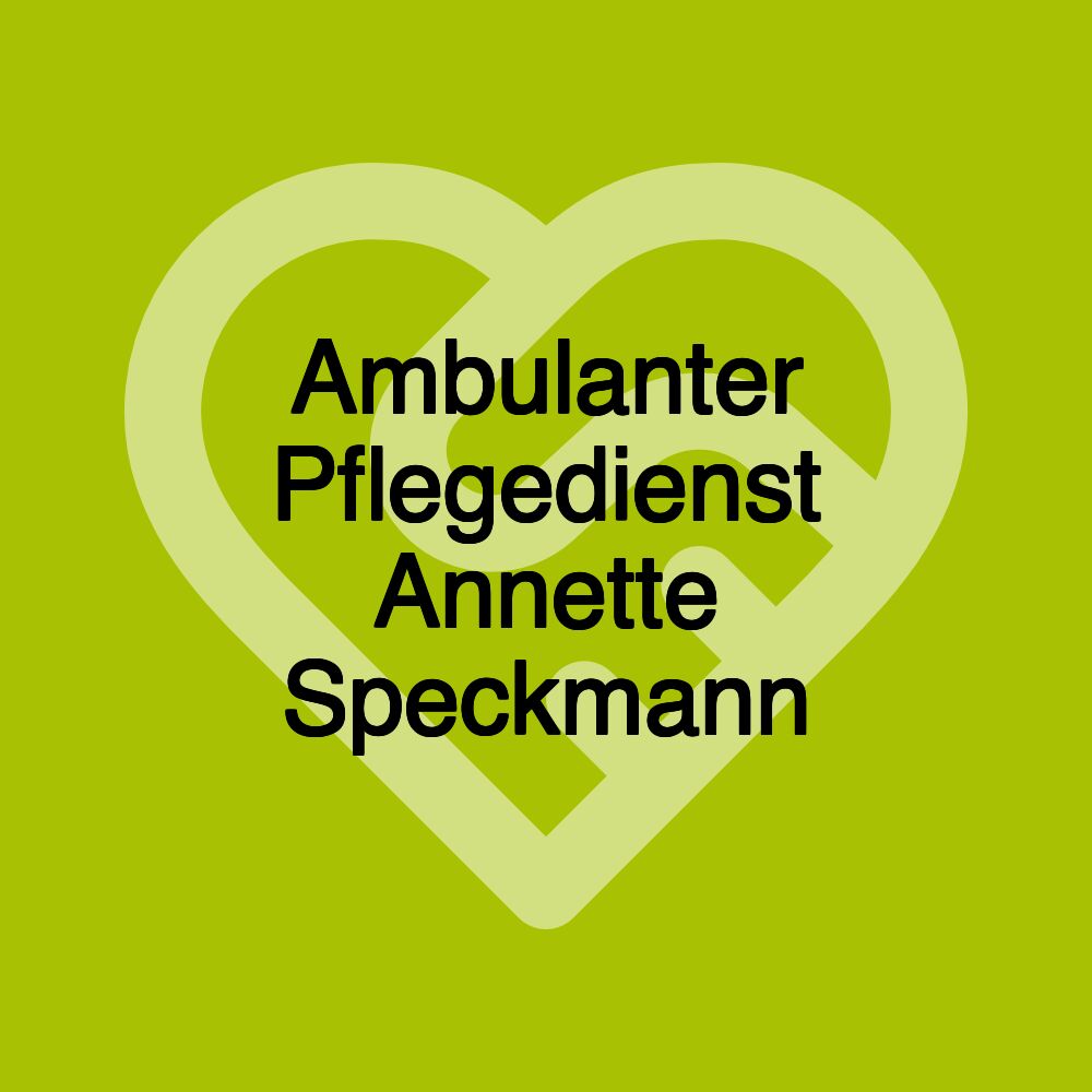 Ambulanter Pflegedienst Annette Speckmann