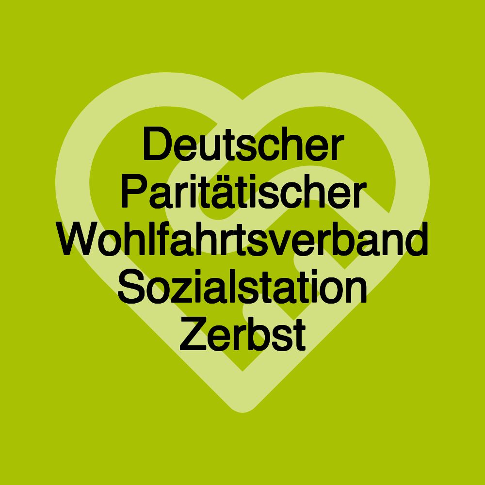 Deutscher Paritätischer Wohlfahrtsverband Sozialstation Zerbst