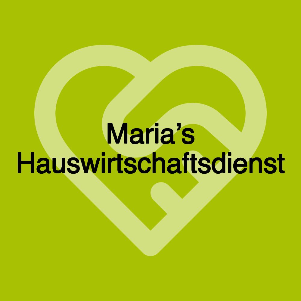 Maria’s Hauswirtschaftsdienst