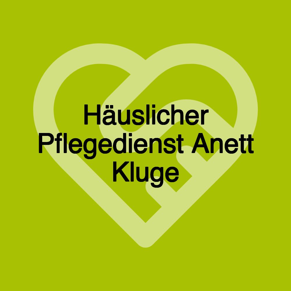 Häuslicher Pflegedienst Anett Kluge