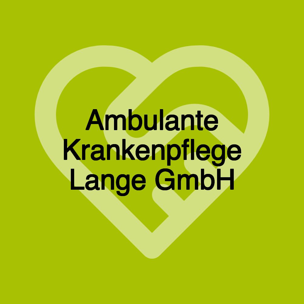 Ambulante Krankenpflege Lange GmbH