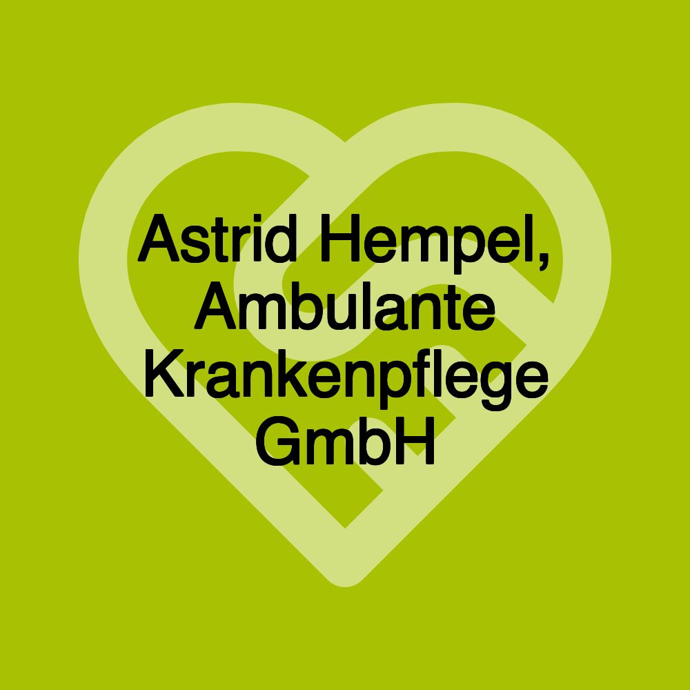 Astrid Hempel, Ambulante Krankenpflege GmbH