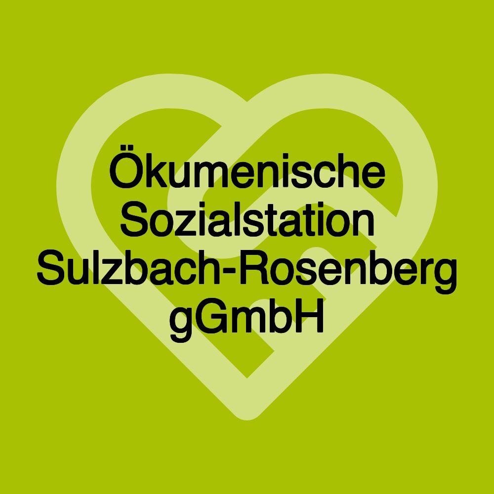 Ökumenische Sozialstation Sulzbach-Rosenberg gGmbH