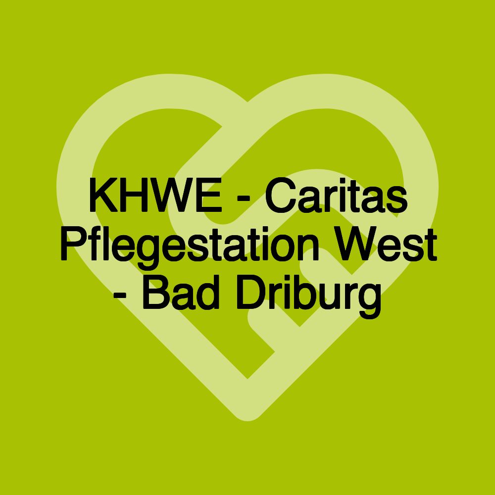 KHWE - Caritas Pflegestation West - Bad Driburg