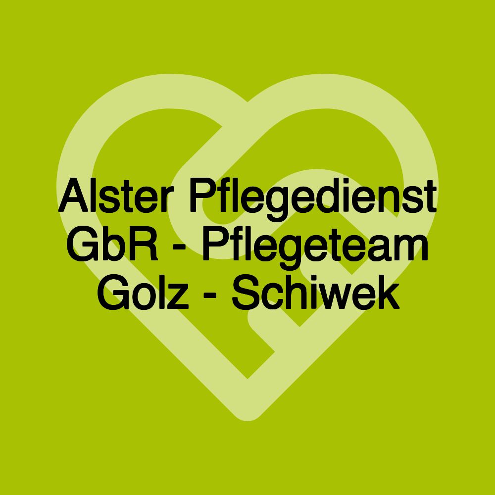 Alster Pflegedienst GbR - Pflegeteam Golz - Schiwek