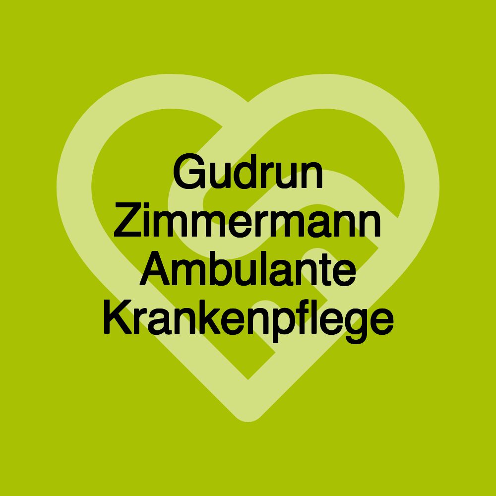 Gudrun Zimmermann Ambulante Krankenpflege