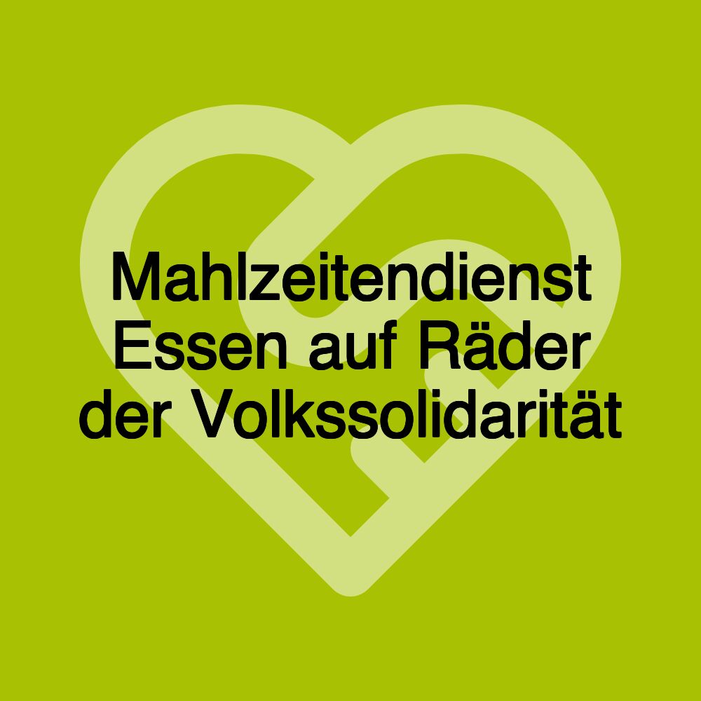 Mahlzeitendienst Essen auf Räder der Volkssolidarität