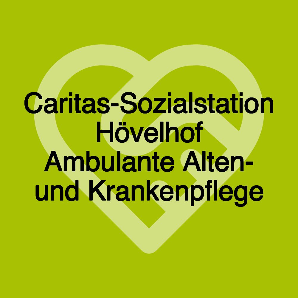 Caritas-Sozialstation Hövelhof Ambulante Alten- und Krankenpflege